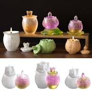 Large Silicone Storage Jar Mold Flower Vase Making Mould Epoxy Resin Molds for Jewelry Container and Home Decoration