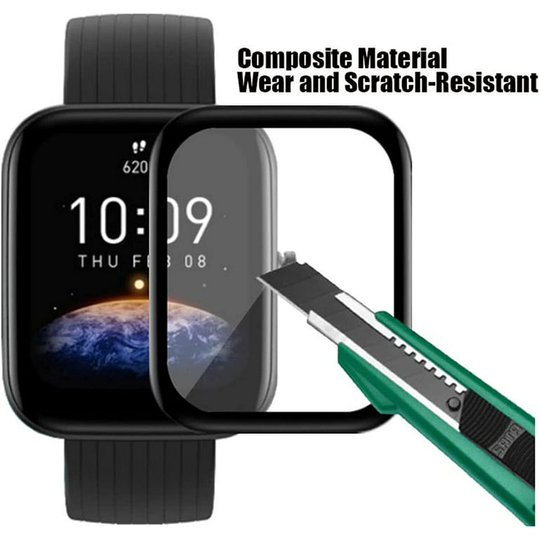 4-Pack] Screen Protector for Amazfit Bip 3/ Bip 3 Pro Smartwatch s, Full  Screen Coverage Bubble Free Anti-Scratch 