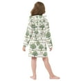 thumbnail image 4 of FORMRS Niños Bathrobe Unisex Hooded Robe Soft Plush Pajamas Sleepwear, Size 2-3T, Watercolor Horses Pattern, 4 of 7