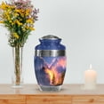thumbnail image 7 of MUKTIVE Waterfall Burial Urn for Ashes Adult Mother & Father, Fiery Forest Cremation Urn For Human Ashes Adult Male, Decorative Large Blue Mountain Urns For Loved Ones, 10 Inch, 7 of 7
