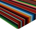 thumbnail image 2 of Ambesonne Cinco de Mayo Fitted Sheet 2 Pcs Set, Vertical Lines Design, Twin, Multicolor, 2 of 3