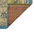 thumbnail image 5 of Unique Loom Outdoor Traditional Collection Area Rug - Cahuita (6'  Square Blue/Green), 5 of 7