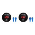 thumbnail image 1 of Youkk DC 5V-48V Voltmeter with Terminal LED Digital Display Car Voltage Meter IP65 Waterproof Accessory for RV Vehicle Automobile Red 2Set, 1 of 6