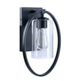 thumbnail image 3 of Aspen Creative 62709-01-1, 1-Light Wall Sconce / 8-1/4" W x 12-1/2" H x 5-3/4" E, Matte Black Finish w/ Clear Glass, Bulb Not Included, 3 of 7
