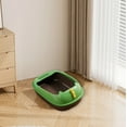 Tiitstoy Cat Litter Box with Litter Sifting Scoop, Semi-Enclosed