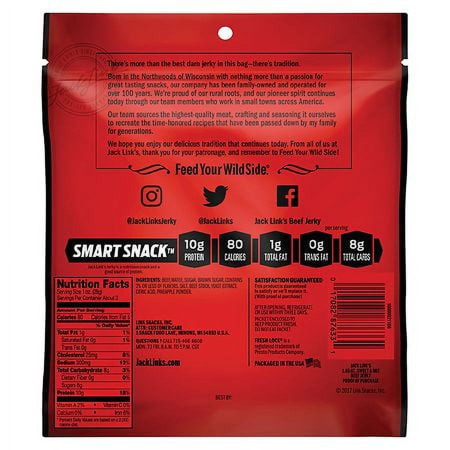 Jack Link's Beef Jerky Tender Bites Teriyaki 2.85 oz Pack of 2
