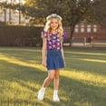 thumbnail image 7 of MKOSPLRT Girls' Easter Bunny Print Ruffle Sleeve T-Shirt Soft Cotton Summer Top Loose Fit Graphic Tees 12 Years, 7 of 7