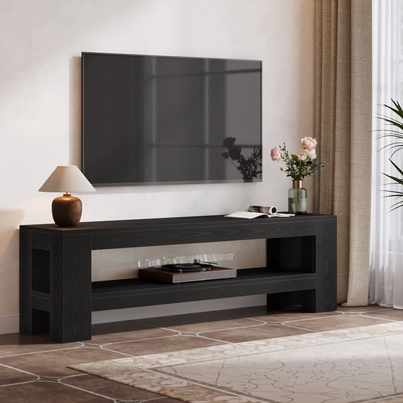 Tribesigns 59" TV Stand for 55/60/65/75-Inch TVs, Rustic Media TV Console with Storage Shelve for Living Room, Bedroom