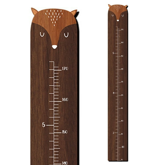 Wooden Height Chart for Kids, Height Ruler Sponge Rubber Set Growth Chart for Wall