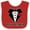 Red and White, variant on Inktastic Tuxedo Ring Bearer Boys Baby Bib