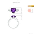 thumbnail image 4 of ANGARA Natural Trillion Checker-Cut 2.5 ct Amethyst Split Shank Ring in 14K White Gold for Women (Size-10mm) | February Birthstone, Anniversary, Jewelry Gift for Women | Natural Amethyst Ring, 4 of 9