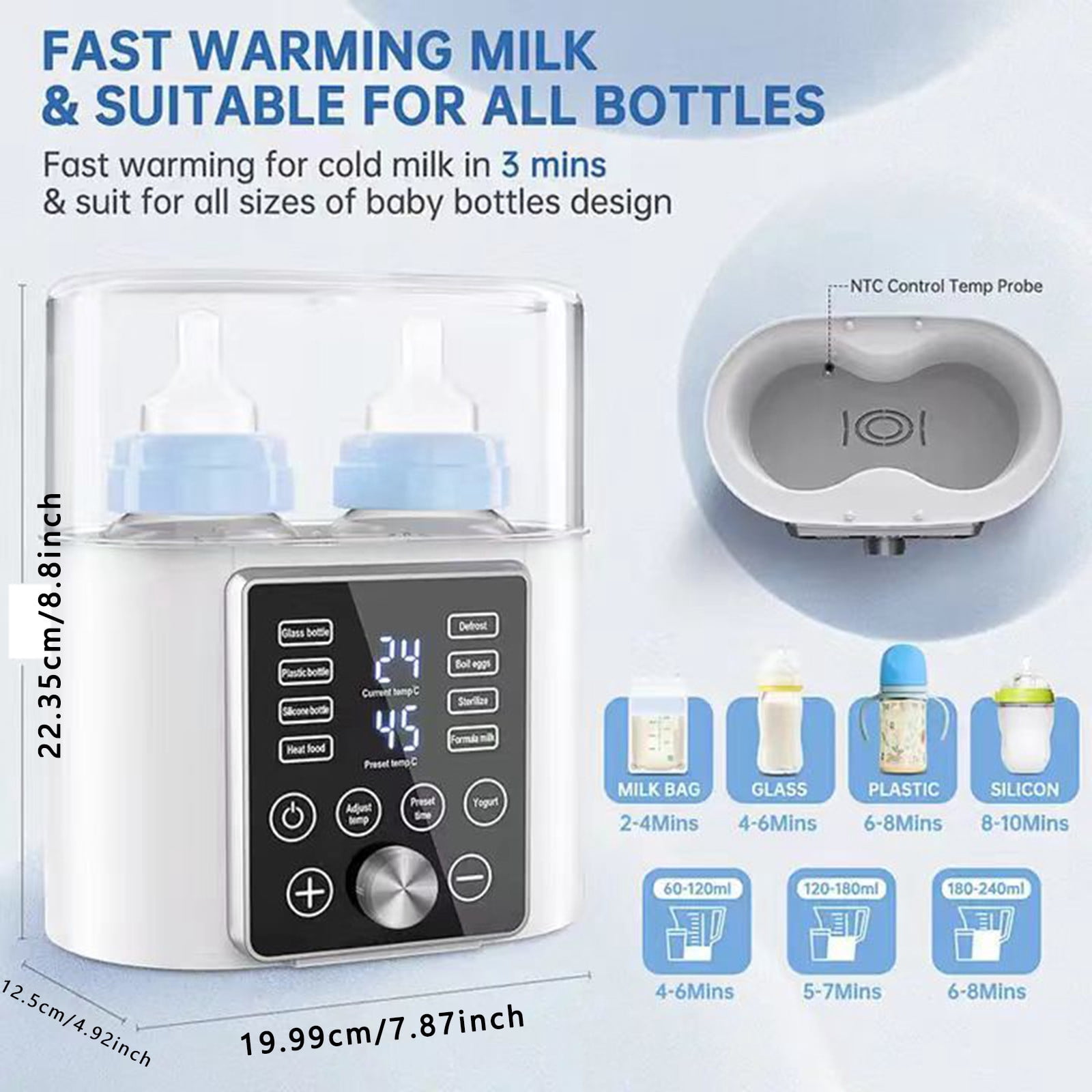 LLDYYDS Multifunctional Egg Constant Temperature Heater for Efficient Bottle Warming and Deep Cleansing with Accurate Heat Control for Food Jars and Milk Containers