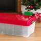 image 5 of IRIS Holiday Tree Storage Tote with Compartment Lid, Red