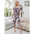 thumbnail image 2 of DOPI Women's Pajama Set Short Sleeved 2-piece Casual Set with Pockets, Multiple Colors, and Sizes, 2 of 5