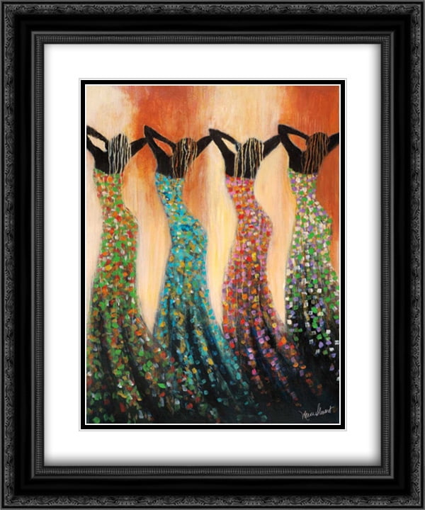 Dance of the Summer Solstice 2x Matted 20x24 Black Ornate Framed Artwork Print... by FrameToWall