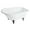 White/Matte Black, variant on Aqua Eden VCT3D483018NT1 48" Cast Iron Clawfoot Tub, White/Polished Chrome