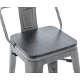 thumbnail image 6 of 26 Inch Bar Stools Set of 4 Industrial Metal Barstools Counter Height Bar Stool with Backs for Home Kitchen (26 inch, Gunmetal), 6 of 15