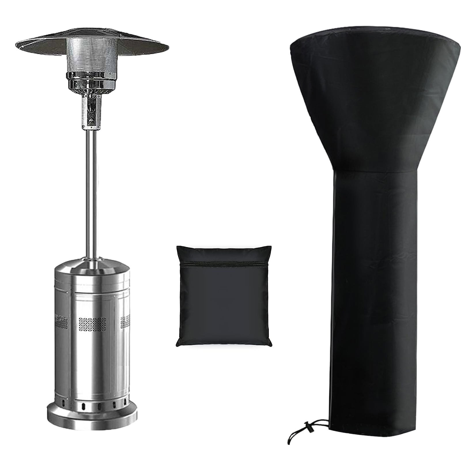 Hvacstar Patio Heater Cover with Zipper and Storage Bag Durable Black