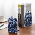 thumbnail image 5 of Lsque Blueberry Printed Wood Bookends,Non-Skid Bookend for Shelves,Heavy Duty Support Bookends,Non-Slip Foam Pads for Office, Home, and Library,1 Pair, 5 of 8