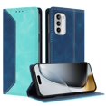 thumbnail image 1 of Funda FOXDOCK para Motorola Moto G 5G 2022 de Cuero Premium Bicolor con Ranuras RFID, Carcasa Tipo Billetera Antigolpes y Soporte Plegable, 1 of 6