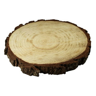  Set of (8) 10-10.9 inch wood slices! Natural wood