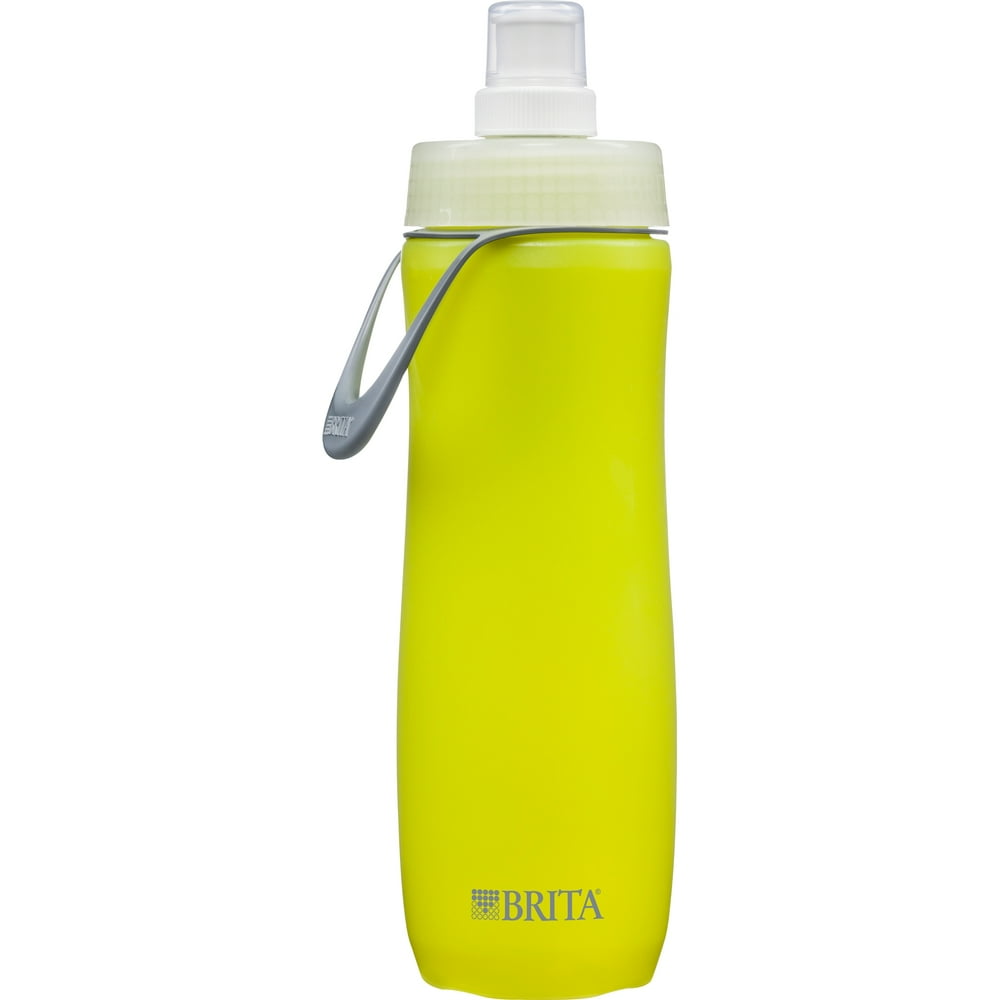 Brita Sport Water Bottle with 1 Filter, BPA Free, Yellow