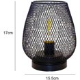 thumbnail image 2 of Juego de 2 linternas LED con jaula de metal, luces decorativas inalámbricas a batería con LED, ideales para bodas, fiestas, patios, eventos en interiores y exteriores, 2 of 5