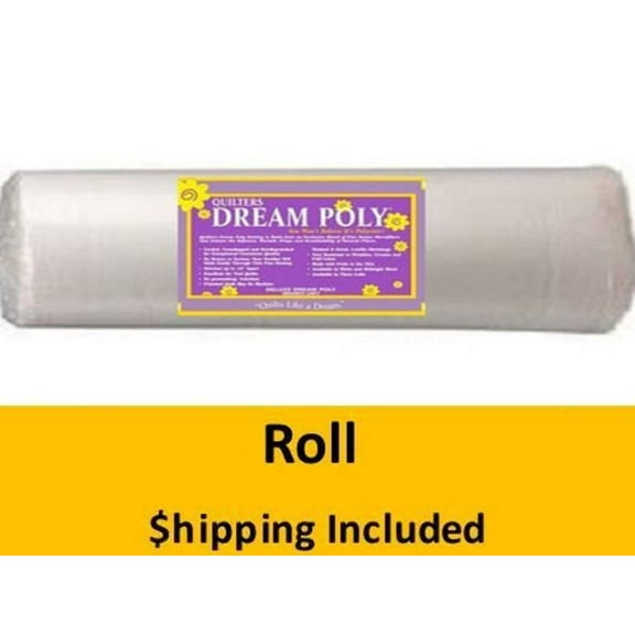 P6KR Dream Poly Deluxe Batting (Roll, King  120 in x 25 yds) shipping included*