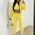 thumbnail image 2 of EHQJNJ Sweatsuit Set for Women Maternity Fall Outfits Trendy 2023 Casual Tracksuit Autumn and Winter Top Vest Pant Set Fashionable Heart Prints Zipper Hooded Sweatshirt Pants Three Piece, 2 of 6