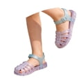 thumbnail image 2 of DuoJiaJ Girls Fashion Jelly Sandals Breathable Open Toe Beach Shoes Soft Sole Casual Summer Footwear For Toddlers And Kids Girls School Sandals Size 9.5, 2 of 5