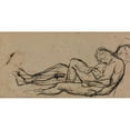 thumbnail image 2 of Benjamin Robert Haydon 18x11 Black Ornate Wood Framed Double Matted Museum Art Print Titled - The Murder of Duncan - Study of Sleeping Grooms (Between 1809 and 1811), 2 of 5