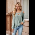 thumbnail image 4 of Blusa de Verano con Escote Cuadrado y Hombros Descubiertos para Mujer Verde Oscuro XXL, 4 of 8