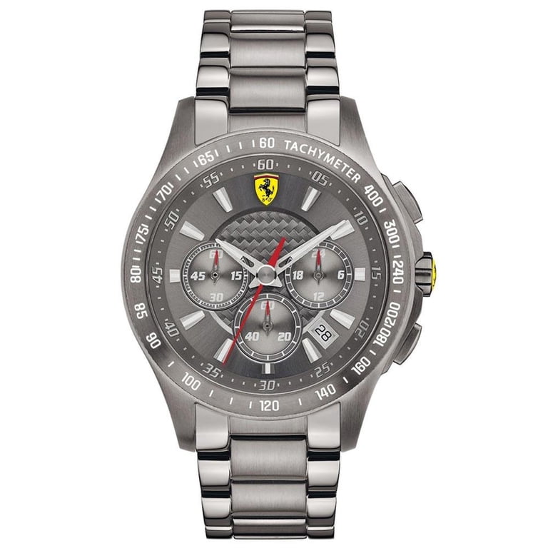 Ferrari Men's 0830096 Scuderia Chronograph Grey Dial Grey IP Steel
