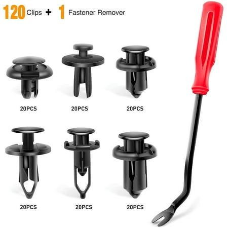 

GRC-30 120PCS Car Retainer 6.3mm 8mm 9mm 10mm Expansion Screws Replacement Kit Bumper Push Rivet Clips 1PC Fastener Remover