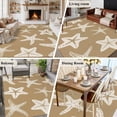 thumbnail image 6 of Starfish Washable Area Rug 5 x 8 ft Summer Beach Nautical Ocean Sea Star Marine Life Brown, Soft Non Slip Rugs Stain Repellent Indoor Felt Carpet for Living Dining Room Bedroom Home Office, 6 of 9
