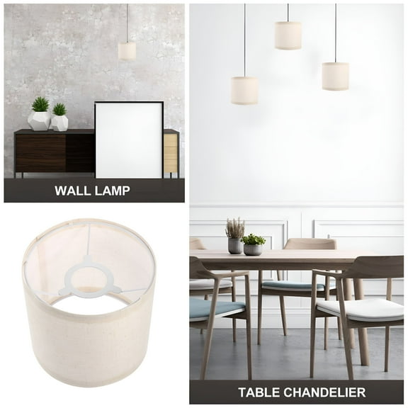 LAMIRO Fabric Drum Lampshade Assembly Required Lampshade Modern Foldable Lamp Shades
