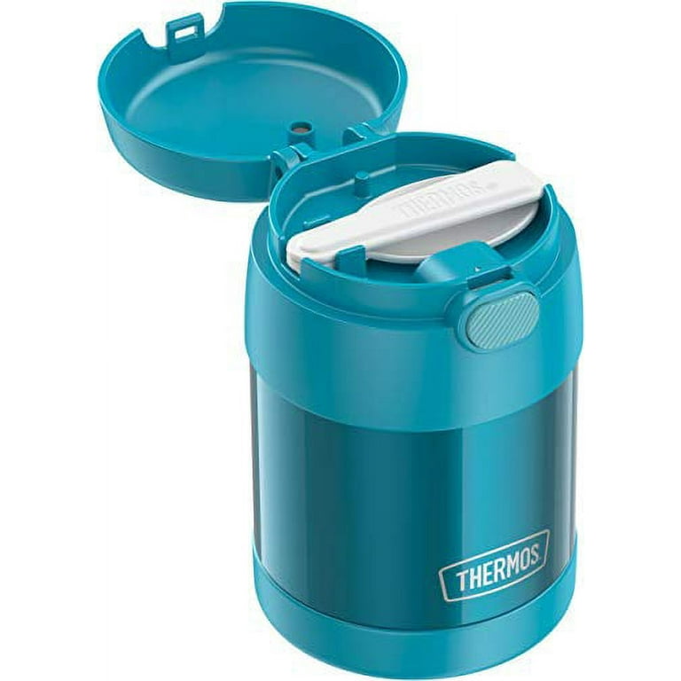 Thermos Funtainer 10 Ounce Stainless Steel Vacuum Insulated Kids Food Jar with Folding Spoon Teal