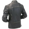 thumbnail image 2 of Motorcycle Black Leather Jacket Men - Vintage Biker Cafe Racer Real Lambskin Black Mens Motorcycle Jackets, 2 of 2