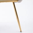 thumbnail image 4 of LoLado Velvet Dining Chairs Set of 2, Modern Accent Chairs with Gold Metal Legs for Dining Room Kitchen Vanity Living Room (Beige), 4 of 10