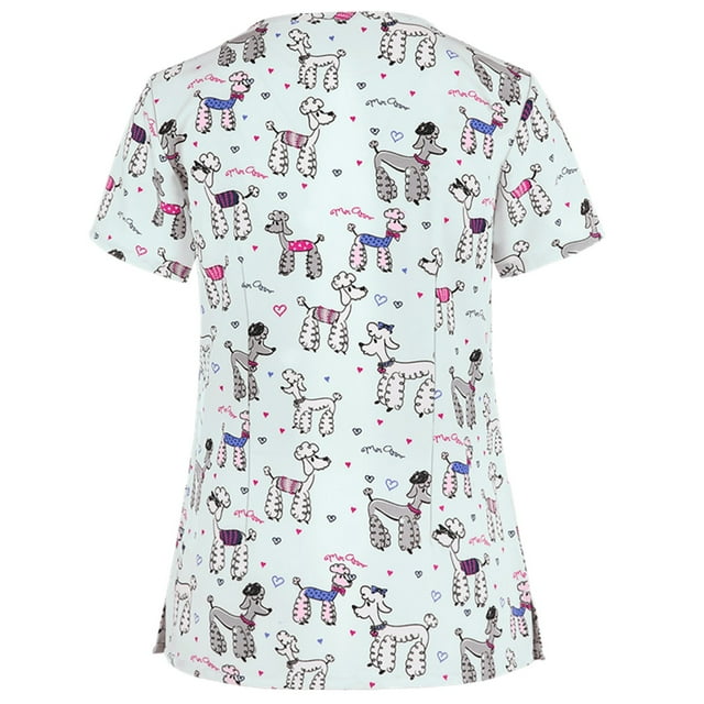 XMMSWDLA T-Shirt Graphique à Manches Courtes à Col en V pour Femmes Blanc Hauts de Printemps pour Femmes 2024