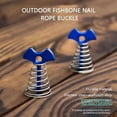 thumbnail image 4 of 3/5/10PCS Spring Fishbone Deck Pegs Tent Stakes Awning Anchor Wind Rope Buckle with Carabiner Deck Fixed Nails Camping Tent Hook, 4 of 9