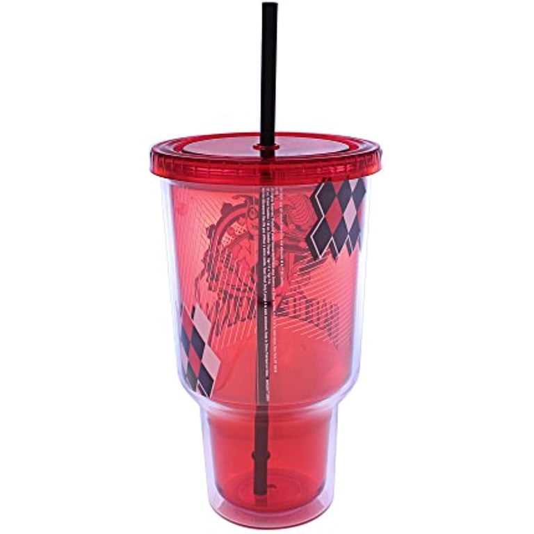 Silver Buffalo 32 oz Harley Quinn Jumbo Cold Cup with Lid & Straw