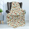 thumbnail image 4 of Leaves Soft Flannel Fleece Throw Blanket, Sketch Art Style Ginkgo Biloba Leaf Pattern in Autumn Season Colors Herbs Botany, Cozy Plush for Indoor and Outdoor Use, 50" x 70", Multicolor, by Ambesonne, 4 of 5
