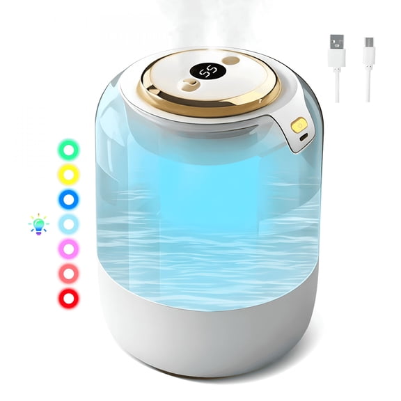 HIBIBUD 2.2L Cool Mist Humidifier for Room Home Top Fill Ultrasonic Air Humidifier and Vaporizer with Humidity Sensor portable humidifiers for bedroom