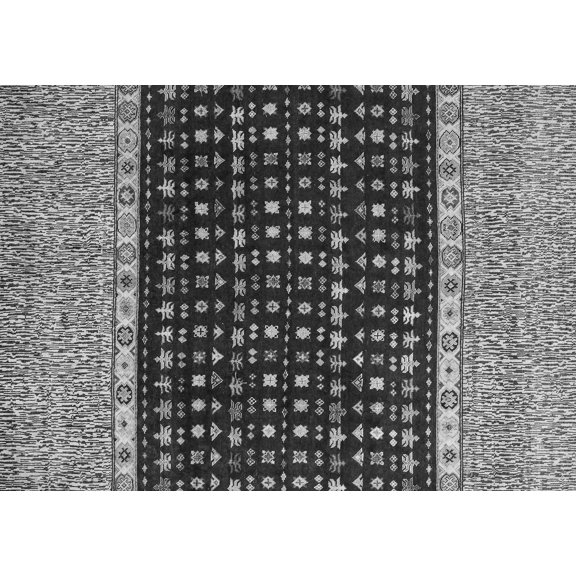 Ahgly Company Indoor Rectangle Abstract Gray Modern Area Rugs, 2' x 3'