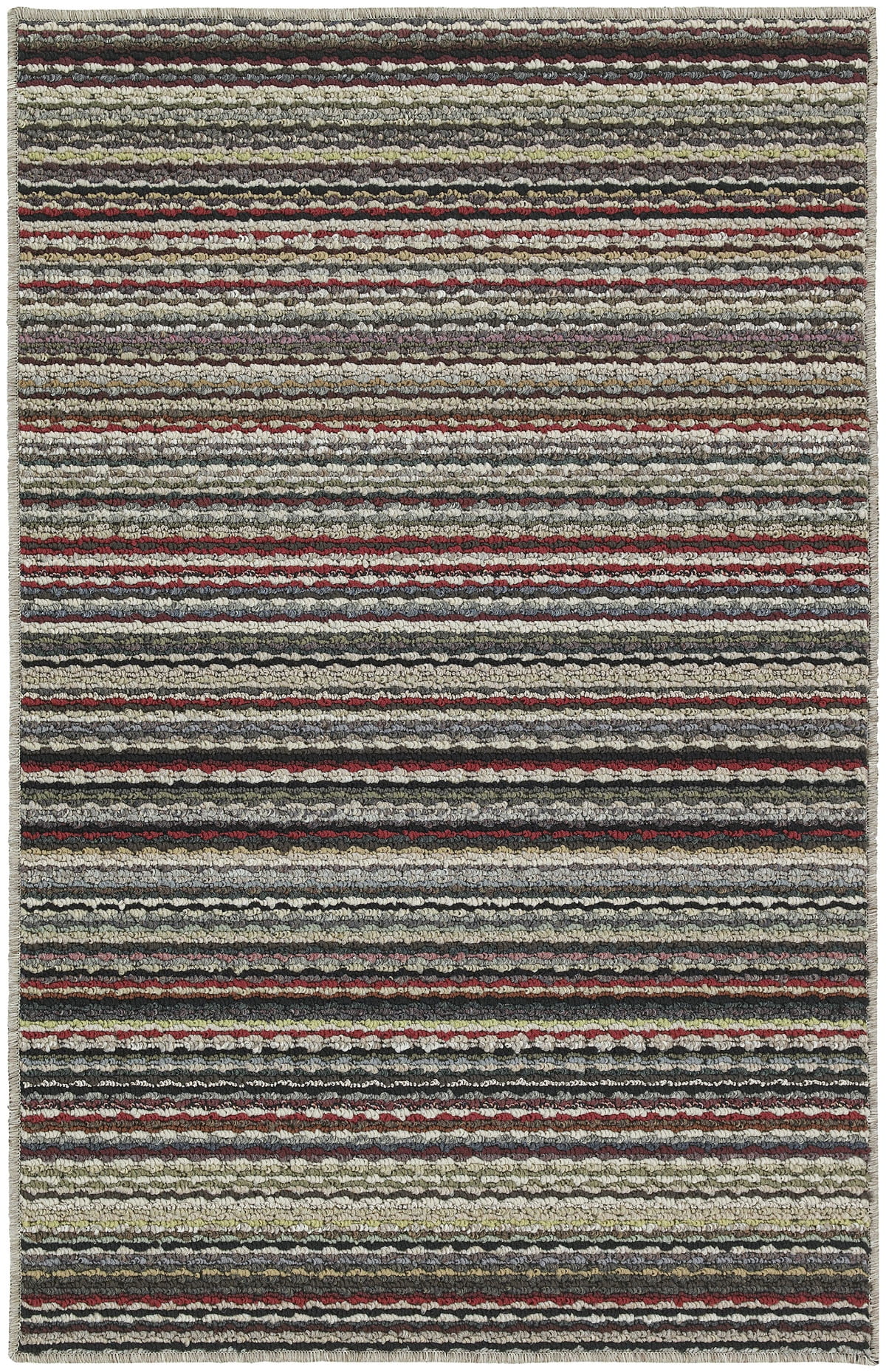 Garland Rug Carnival Stripe 7 Ft. 6 In. x 9 Ft. 6 In. Random Multi Color Area Rug