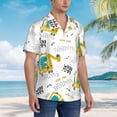 thumbnail image 5 of Xecao Dinosaur on Excavator print Hawaiian shirt - a stylish short-sleeve button-down for men, perfect for casual beach and tropical outings., 5 of 9