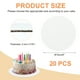 thumbnail image 2 of Uxcell 20 Pcs Cartón Rondas para Pasteles 6" Base para Pasteles para Postres Blanco, 2 of 6
