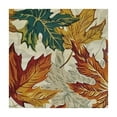 thumbnail image 4 of BANET Home Fashions Harvest Leaves Water- and Stain-Resistant Vinyl Tablecloth with Flannel Backing white, 4 of 8