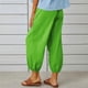 thumbnail image 4 of ICHUANYI Clearance Fashion Women Summer Casual Loose Cotton And Linen Pocket Trousers Pants(Mint Green, M) ICHUANYI WER2023081016564, 4 of 8